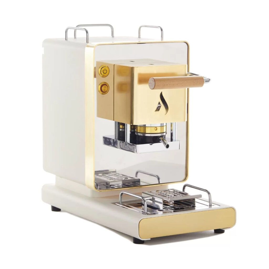 AROMA ICONICA Claudia Kaffeemaschine Weiss Gold