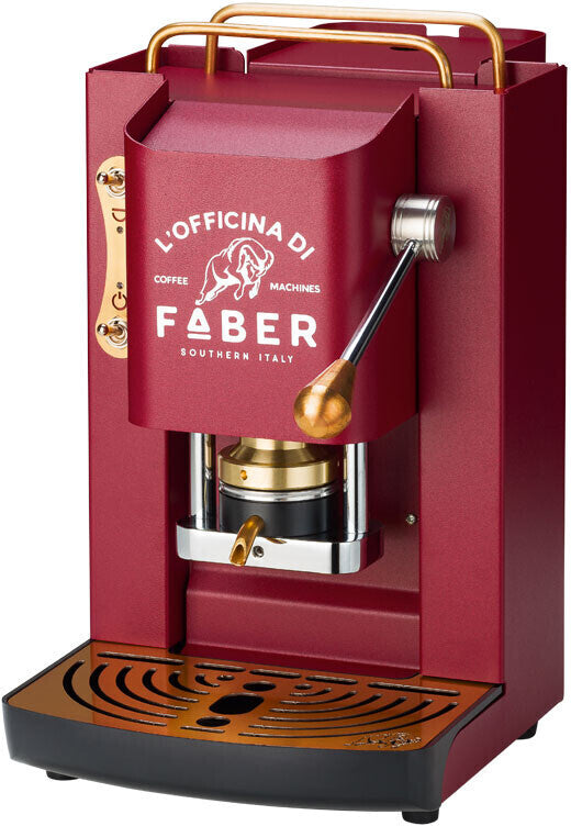Faber Pads-Kaffeemaschine Pro Deluxe, Cherry Red
