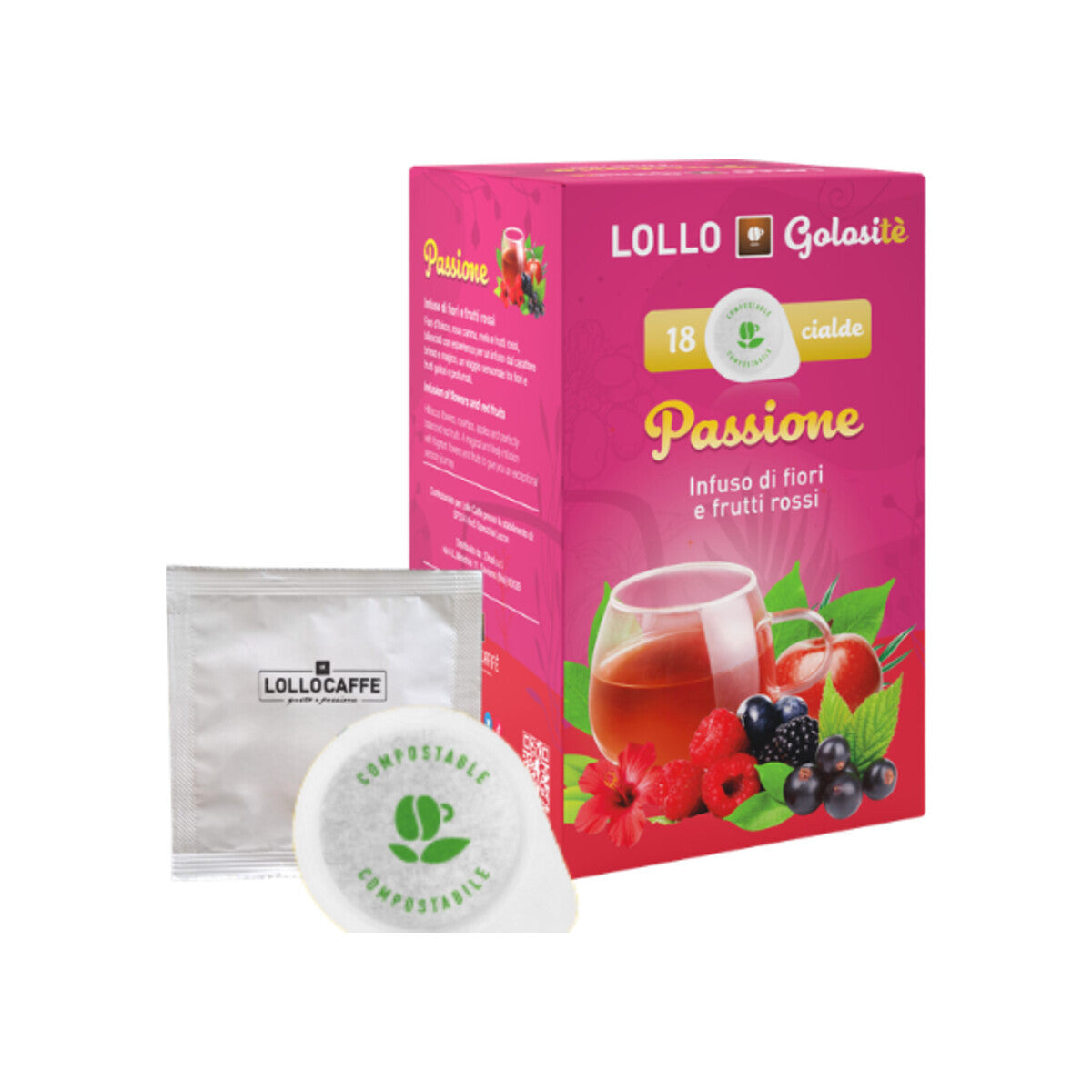 Lollo Caffè Pads Passione Tee 18 E.S.E. Pads