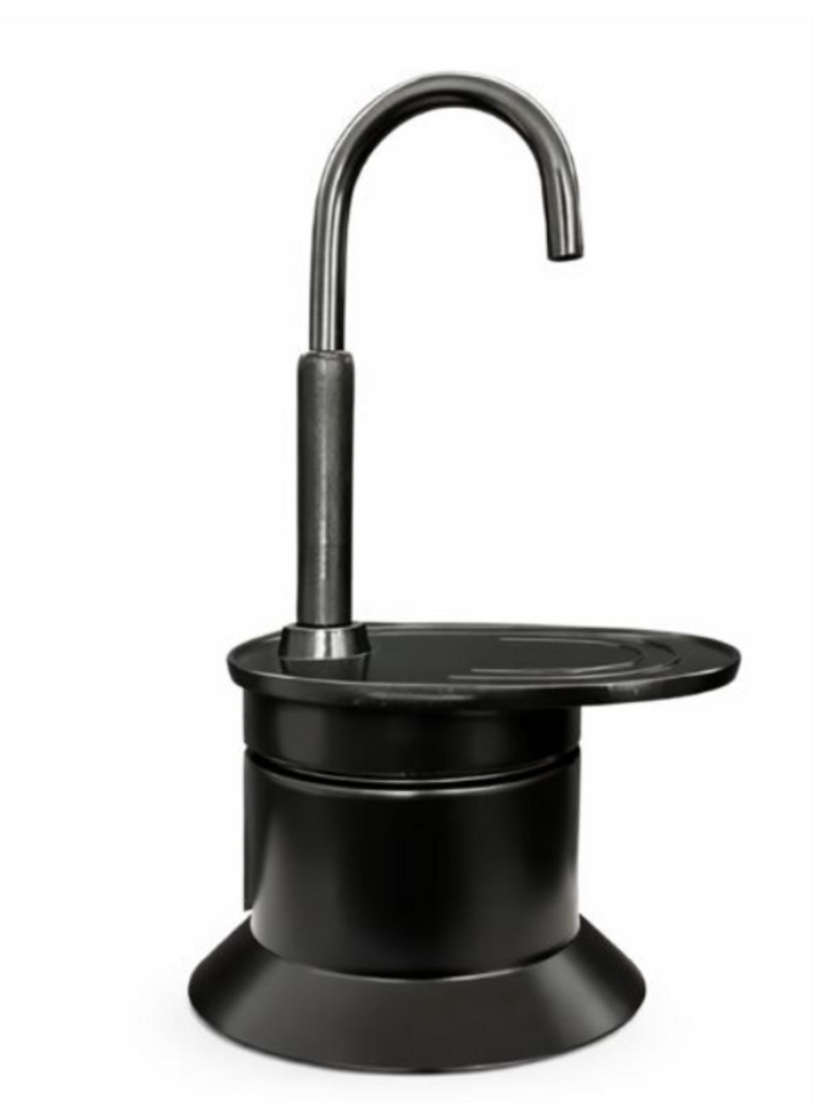 Moderne italienische Aluminium-Mokkakanne – 1 Tasse matt schwarz