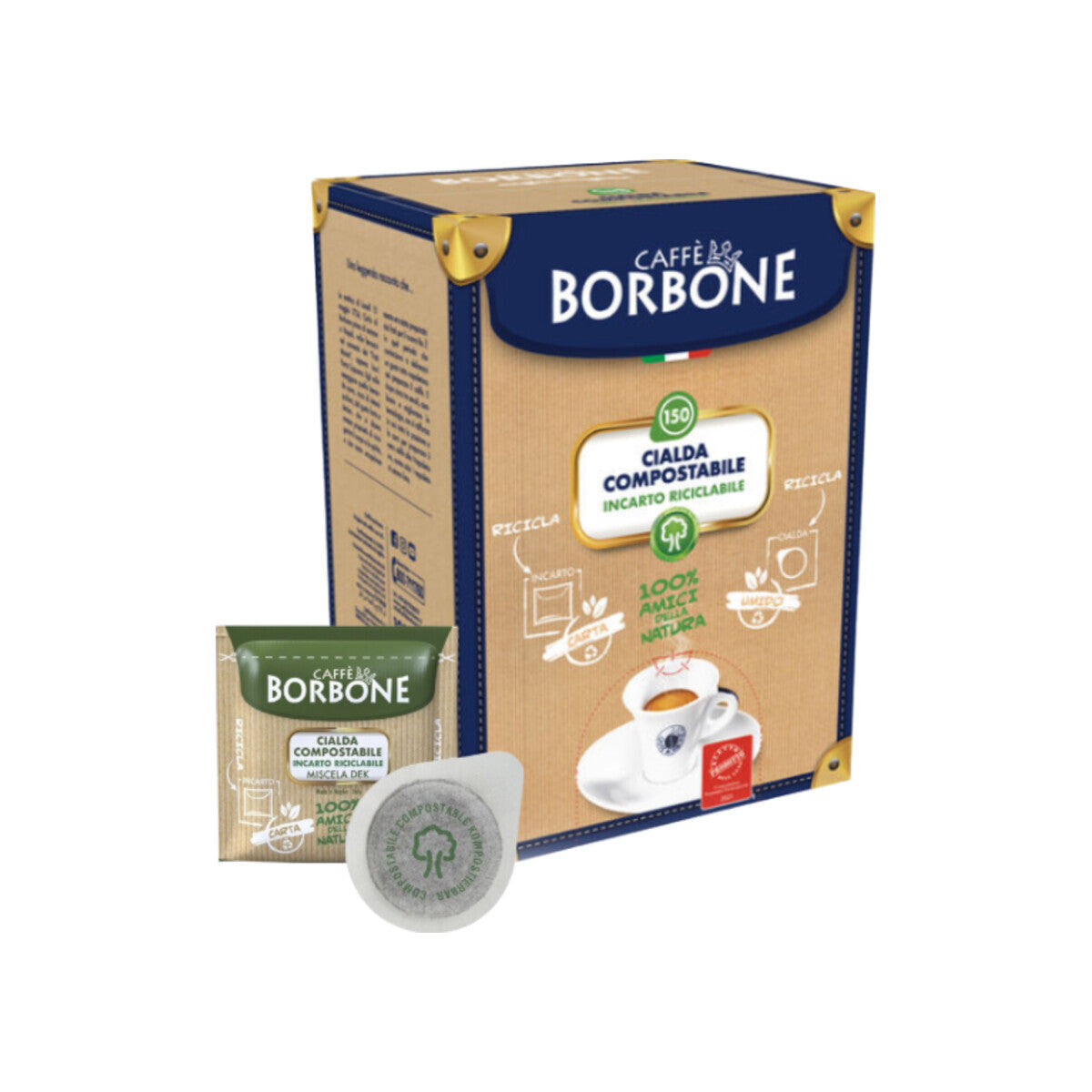 Borbone Espresso Pads VERDE DEK - 150er Pack
