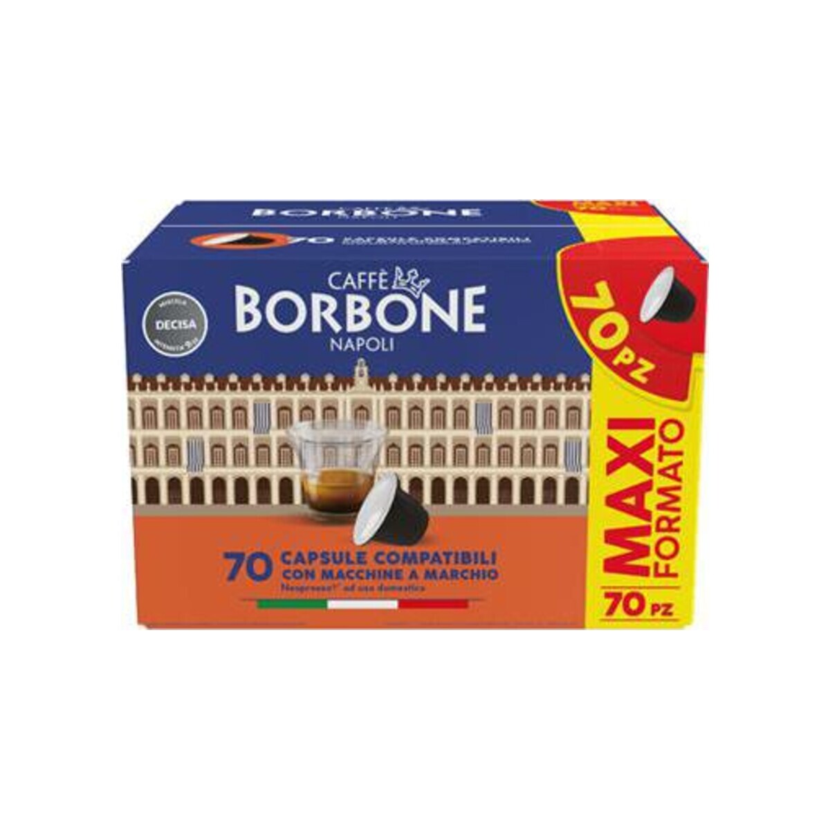 CAFFÈ BORBONE Kapseln Mischung Decisa kompatibel mit Nespresso® 70 Stück