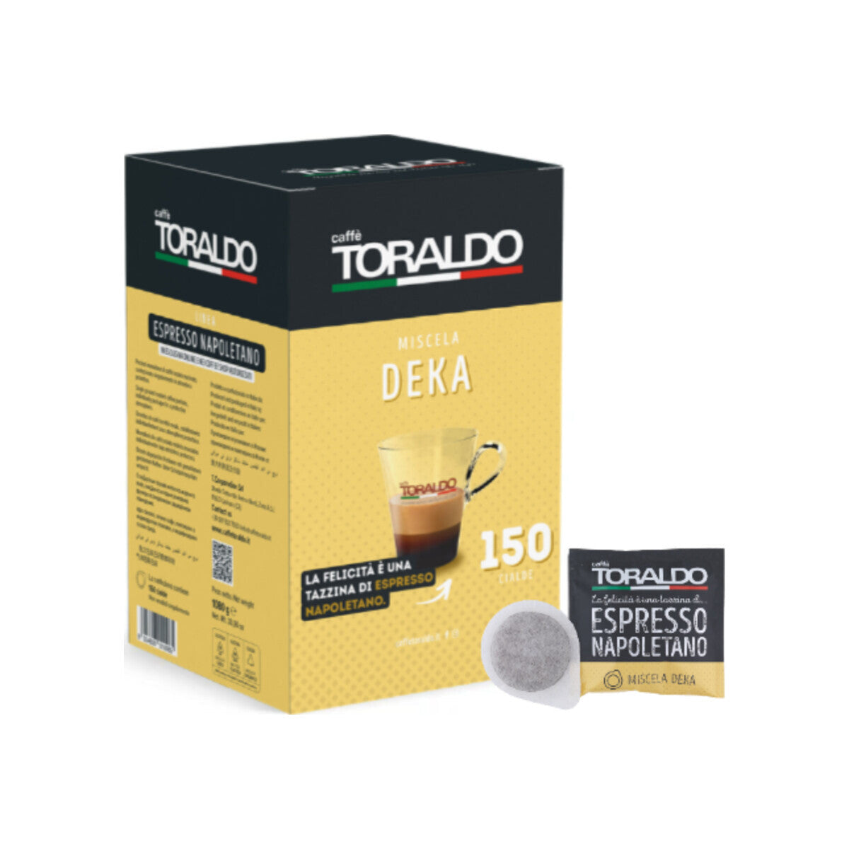 Caffè Toraldo Miscela Decaffeinato – 150 E.S.E. Pads