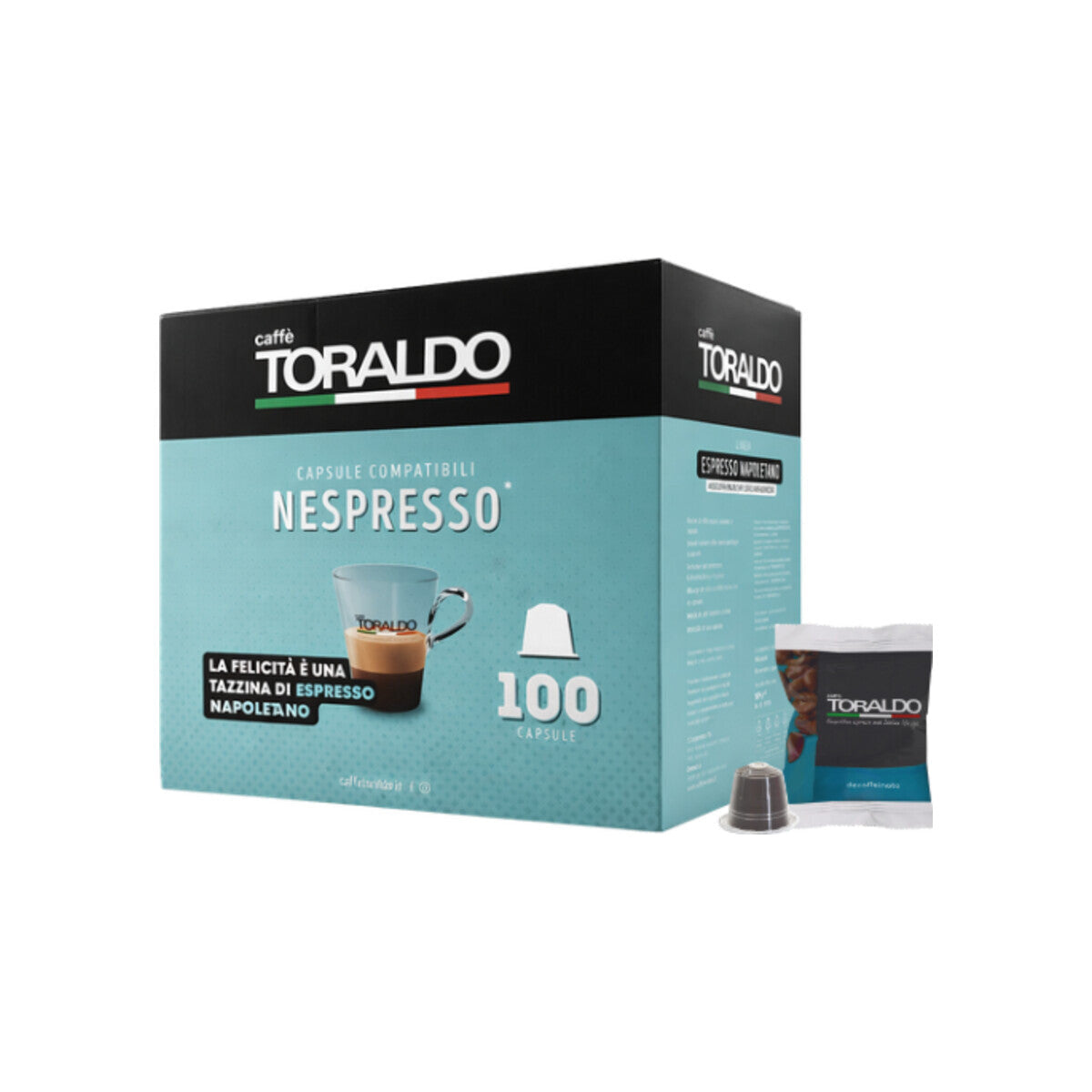 Caffè Toraldo Miscela Decaffeinato Nespresso® kompatibel* – 100er Pack