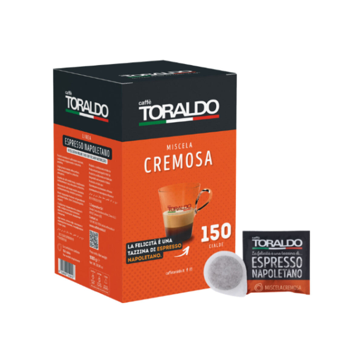 Caffè Toraldo Pads Miscela Cremosa 150 E.S.E. Pads