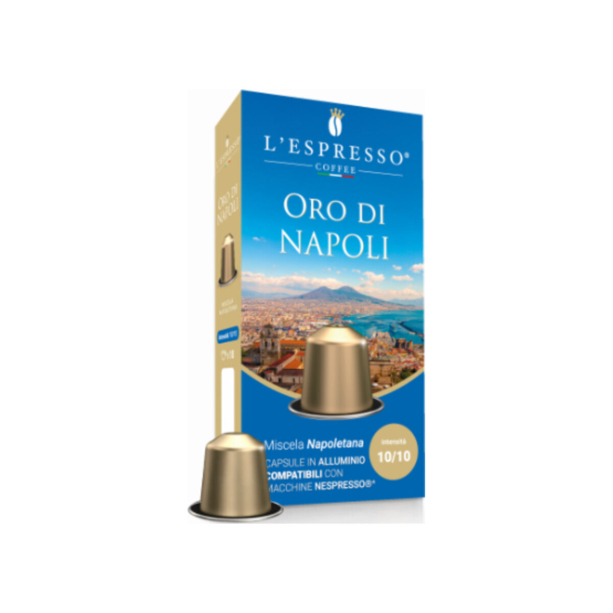 L'ESPRESSO Oro di Napoli Nespresso® kompatibel* Aluminium - 10er Pack