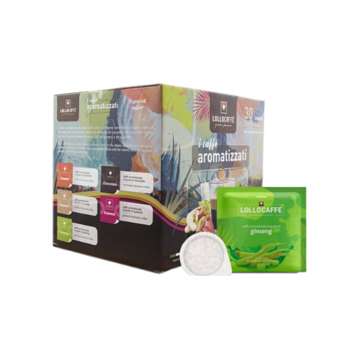 Lollo Caffè Pads Aromatizzato Al Ginseng 30 E.S.E. Pads