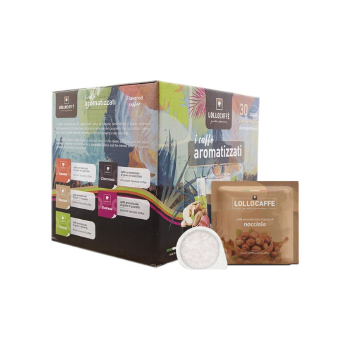 Lollo Caffè Pads Aromatizzato alla Nocciola 30 E.S.E. Pads