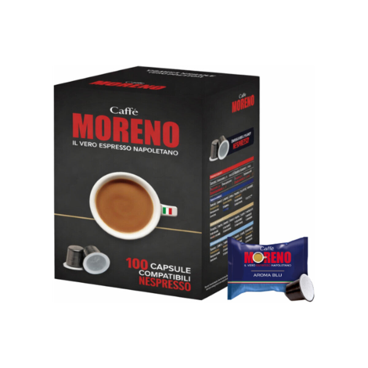Moreno Aroma Blu Nespresso® kompatibel* – 100er Pack (Promo-Pack)