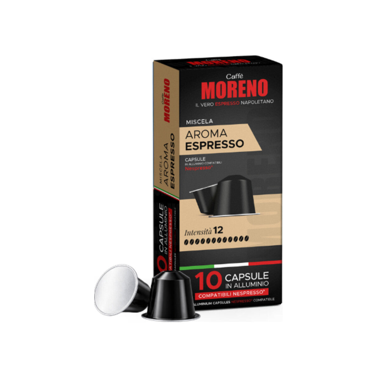 Moreno Aroma Espresso Aluminium Nespresso® kompatibel – 10er Pack