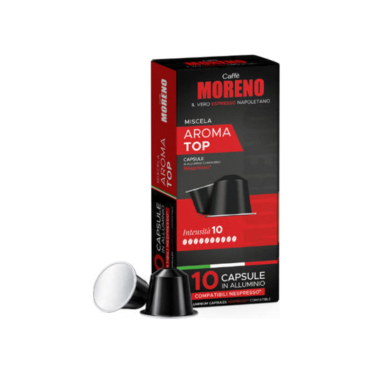 Moreno Aroma Top Aluminium Nespresso® kompatibel – 10er Pack
