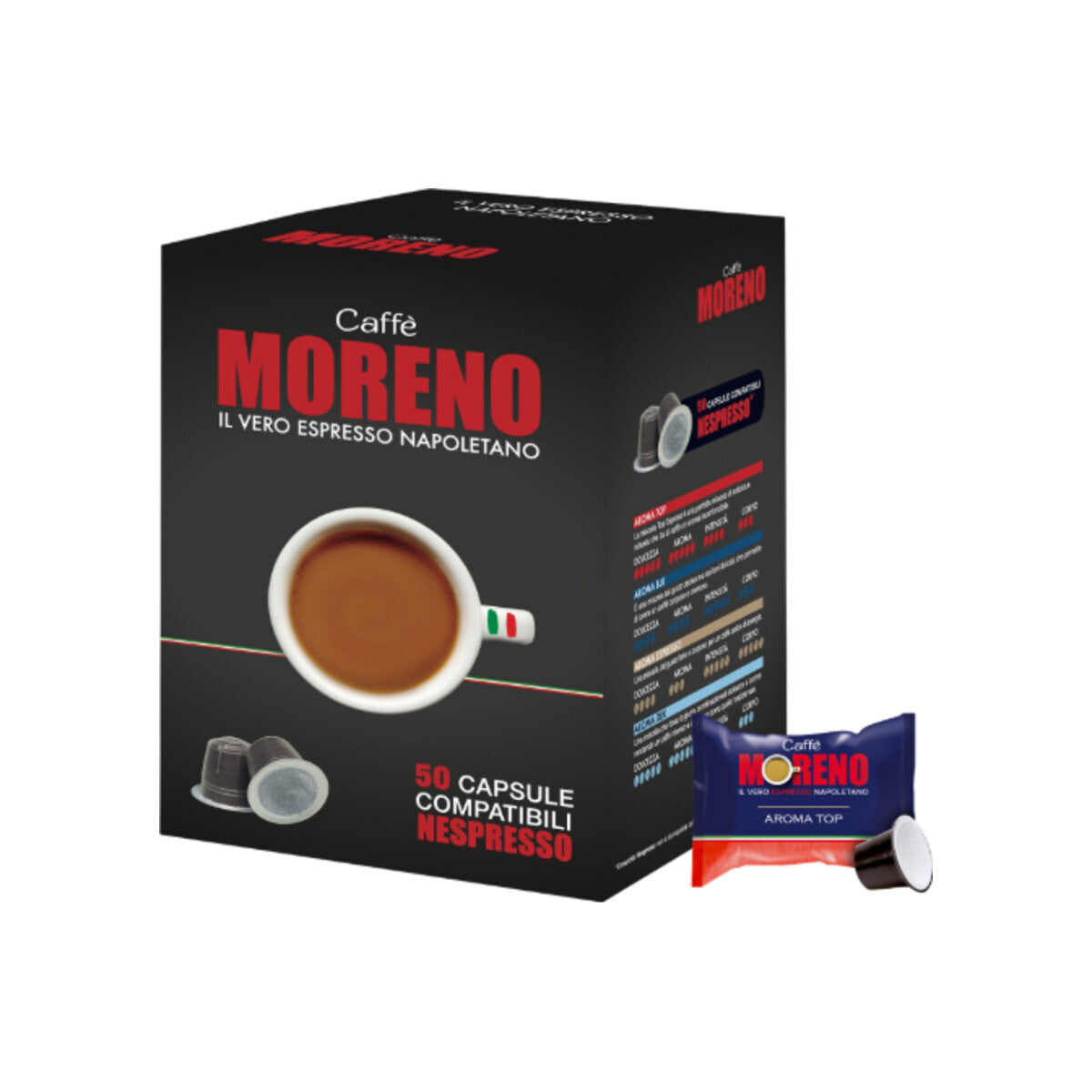 Moreno Aroma Top Nespresso® kompatibel* – 50er Pack