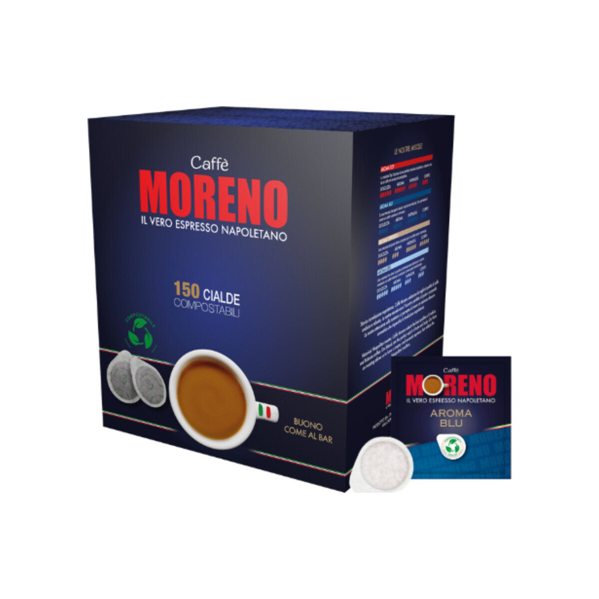 Moreno Pads Aroma Blu 150 E.S.E. Pads